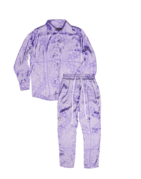Purple Bandana Long-sleeved...