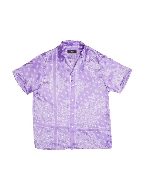 Purple Bandana Silk Shirt
